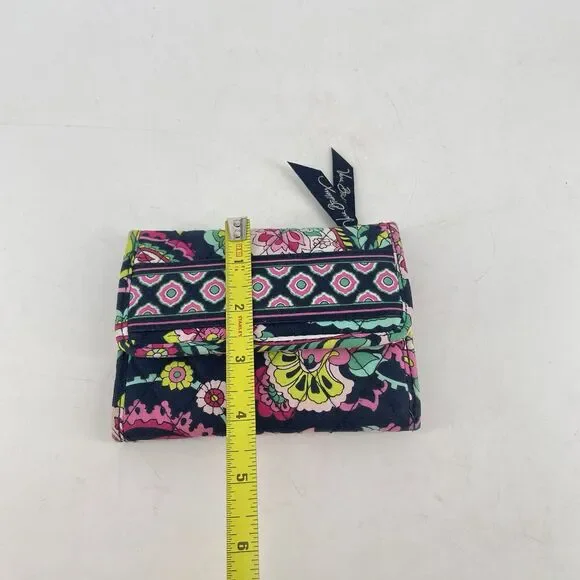 Vera Bradley Floral Zip Card Case Wallet Coin Purse Multicolor 5.5” - Picture 3 of 9